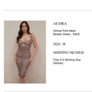 House of cb leapord dress nude light pink